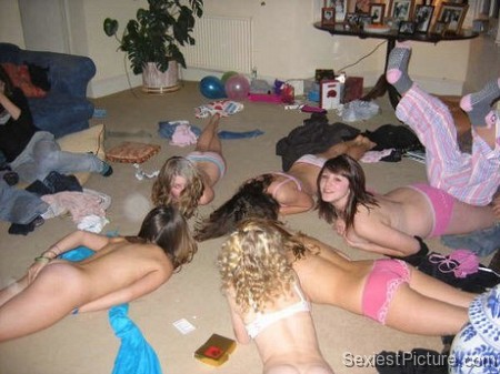 Sexy blonde teen school college drunk party group sex lesbians panties porn