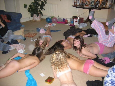 Blonde College Lesbians - Sexy blonde teen school college drunk party group sex ...