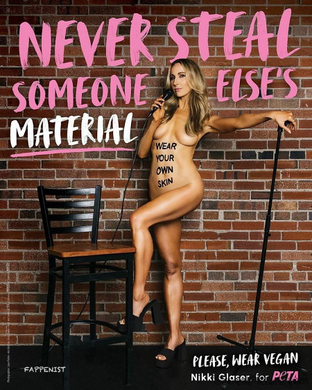 Nikki Glaser Naked for PETA